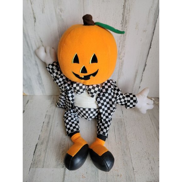 Sugarloaf toy vintage plush pumpkin jack-o'-lantern Halloween stuffed animal - Picture 1 of 12